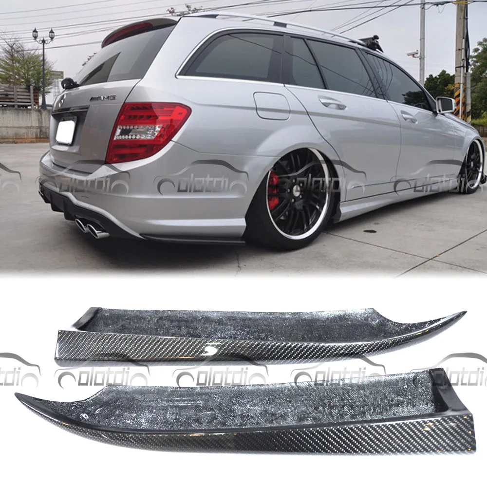 

For Mercedes Benz W204 C63 Wagon Carbon Fiber Diffuser Rear Bumper Lip Splitters Flaps Rocker Car Parts