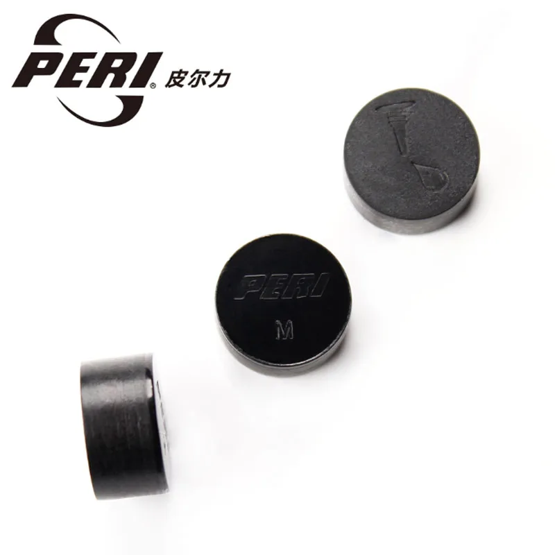 Цельнокроеные наконечники для бильярдного кия PERI Black Ice Tip s m H 14 мм