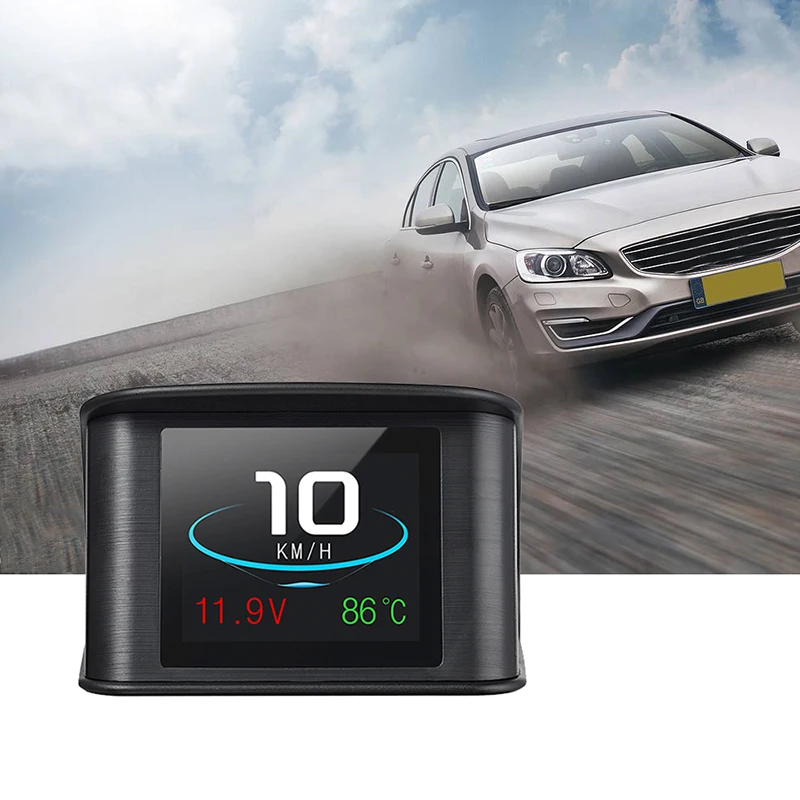Цифровой OBD манометр Head Up Hud Дисплей бортовой компьютер автомобиль скорость автомобиля температура скорость метр расход топлива Датчик диагностики