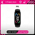 Смарт-браслет M6 Смарт-часы для мужчин женщин монитор сердечного ритма фитнес-трекер Smartwatch Smartband часы высококачественный защитный чехол для oppo iOS Телефон pk M2 ID115
