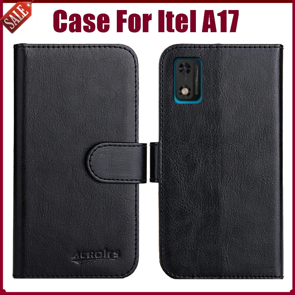 

Лидер продаж! Чехол-Кошелек Itel A17, 5 дюймов, 6 цветов, из мягкой кожи