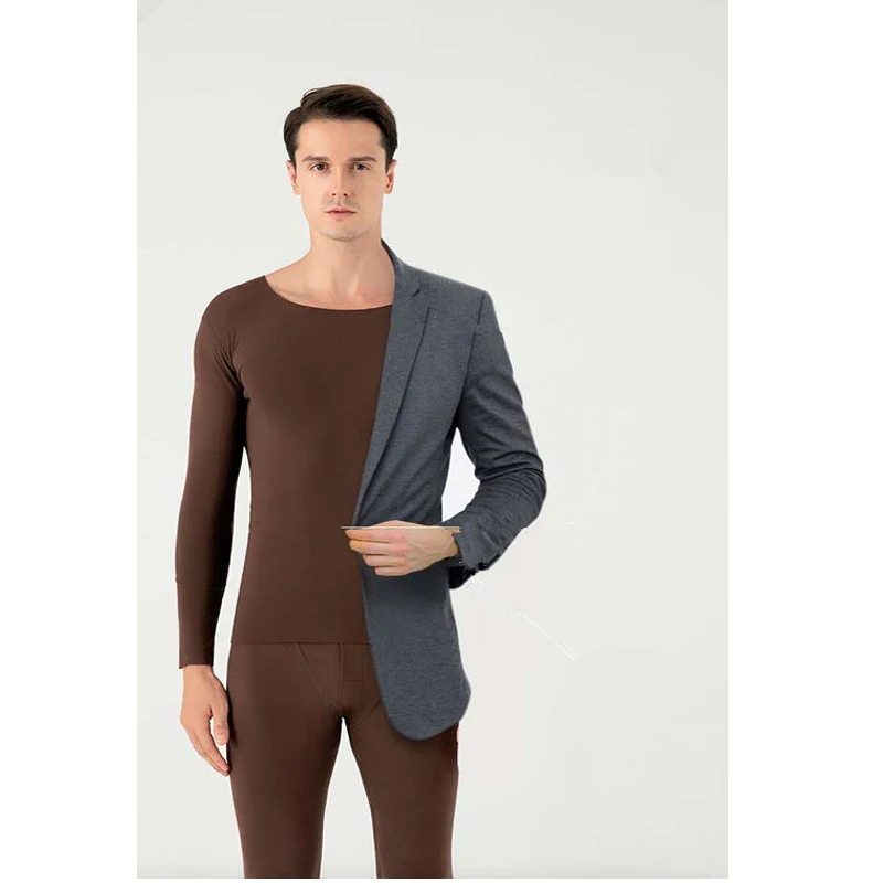 

Couple Warm Underwear Men's Velvet Slim Bottoming Long-sleeved Seamless Cold-proof Long Pants Thermal Inner Clothes Suits