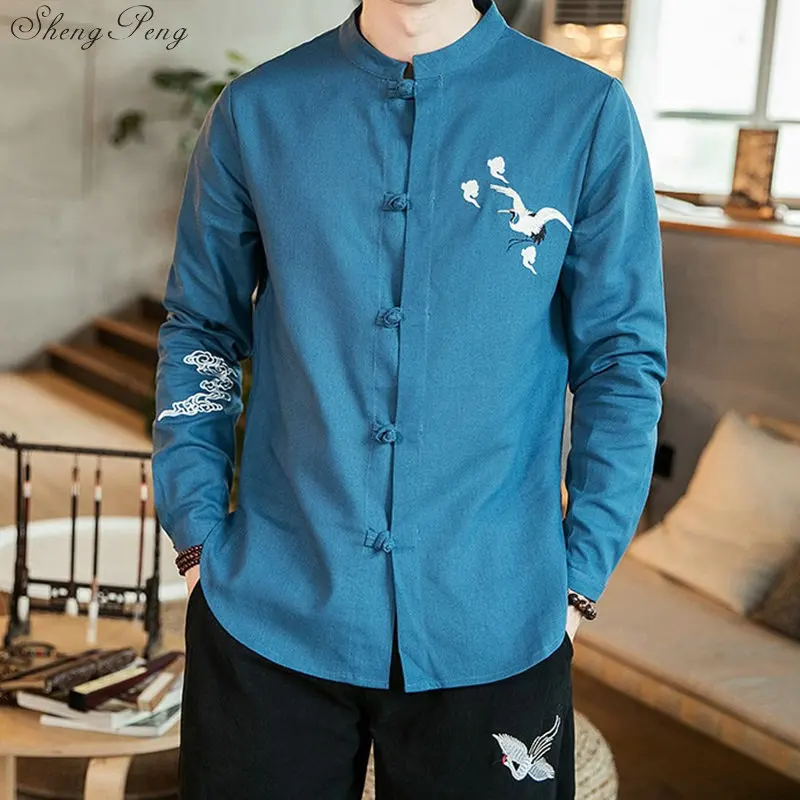 Традиционная китайская модель мужской китайский костюм Тан Мужская