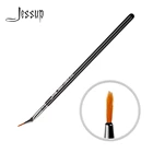 Jessup одна Кисть для макияжа изогнутая подводка 1 шт. подводка для глаз Высокое качество Профессиональные волокна волос деревянная ручка черный-серебристый оптовая продажа 312