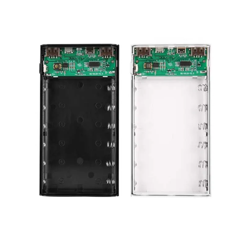 Micro type C usb порты DIY Внешний Аккумулятор Чехол 18650 батарея светодиодный светильник зарядка цифровой дисплей внешний аккумулятор комплект частей Внешнее зарядное устройство