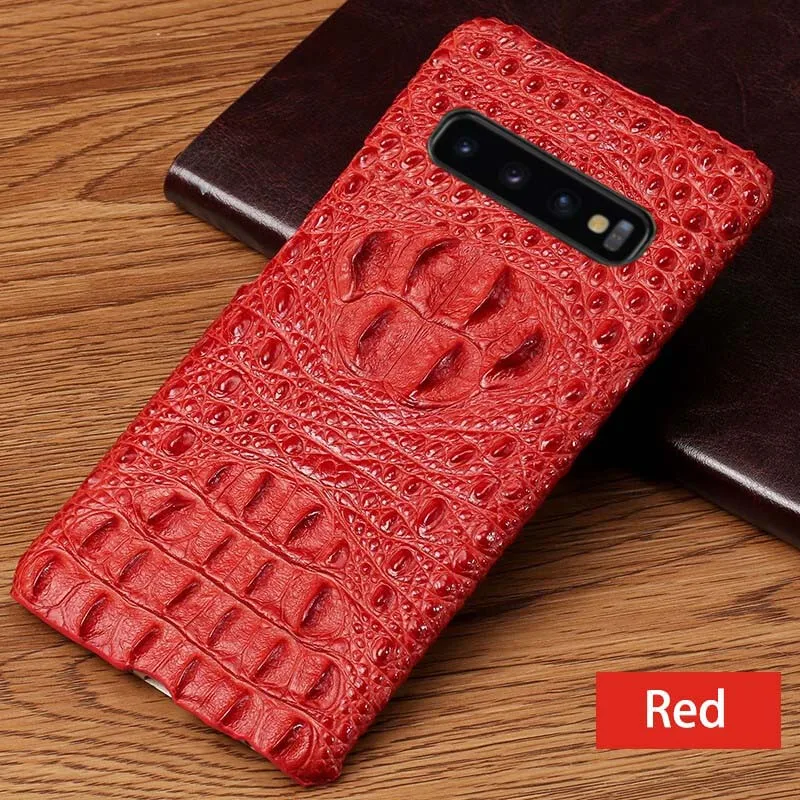 Red Чехол для телефона для samsung Galaxy S7 край S8 S9 S10 Plus Note 9 8 10 A20 A30 A40 A50 A70 головы крокодила чехол для A5 A7 A8 J5 J7 - Цвет: Red