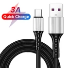 3A USB Type C кабель для быстрой зарядки Micro USB провод для Samsung Galaxy S10 S9 Plus Xiaomi Huawei мобильный телефон Type-C зарядное устройство Шнур