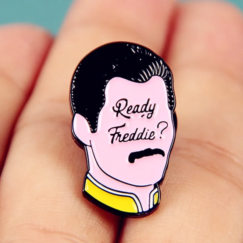 Готовы ли Freddie? Mercury Queen мультяшный рюкзак джинсы куртка лацканы значки модные