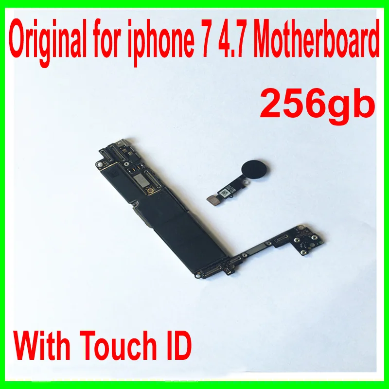 Для iphone 7 Logic Boards 100% разблокированная материнская плата для с сенсорным ID черным