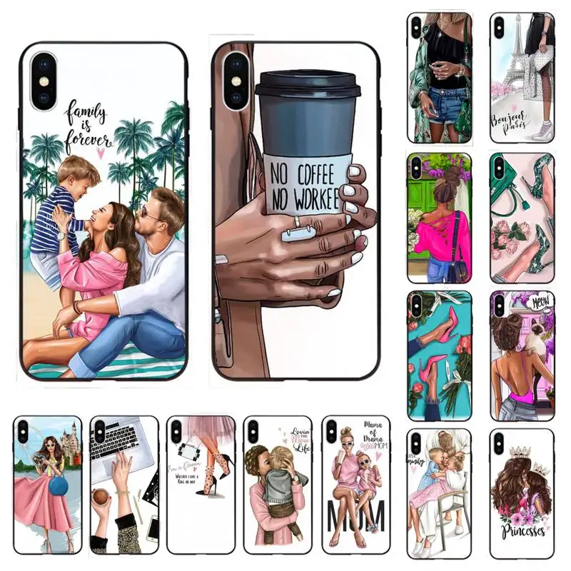 Роскошный чехол для телефона LVTLV Baby Mouse Mama Super Mom Girl сделай сам iPhone 11 pro XS MAX 8 7 6 6S Plus X
