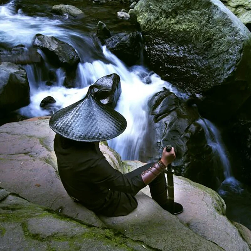 Традиционная китайская бамбуковая плетеная шляпа кунг-фу шаолин японский