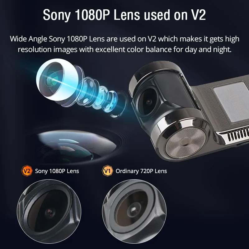 Автомобильный видеорегистратор Ownice V1 V2 ADAS LDWS Full HD 1080 P для автомобильного DVD