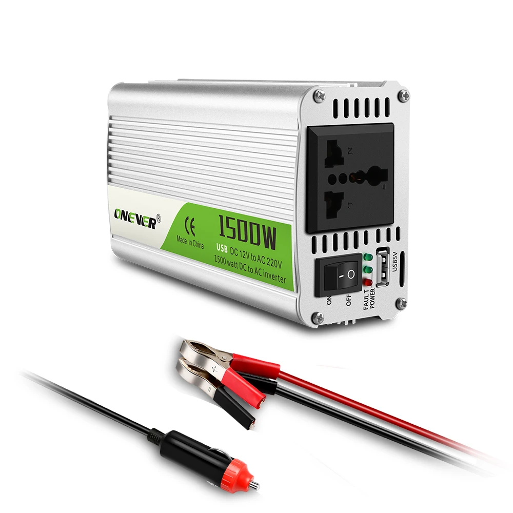 Автомобильный конвертер напряжения с 12 В пост. тока на 220 пер. портативный