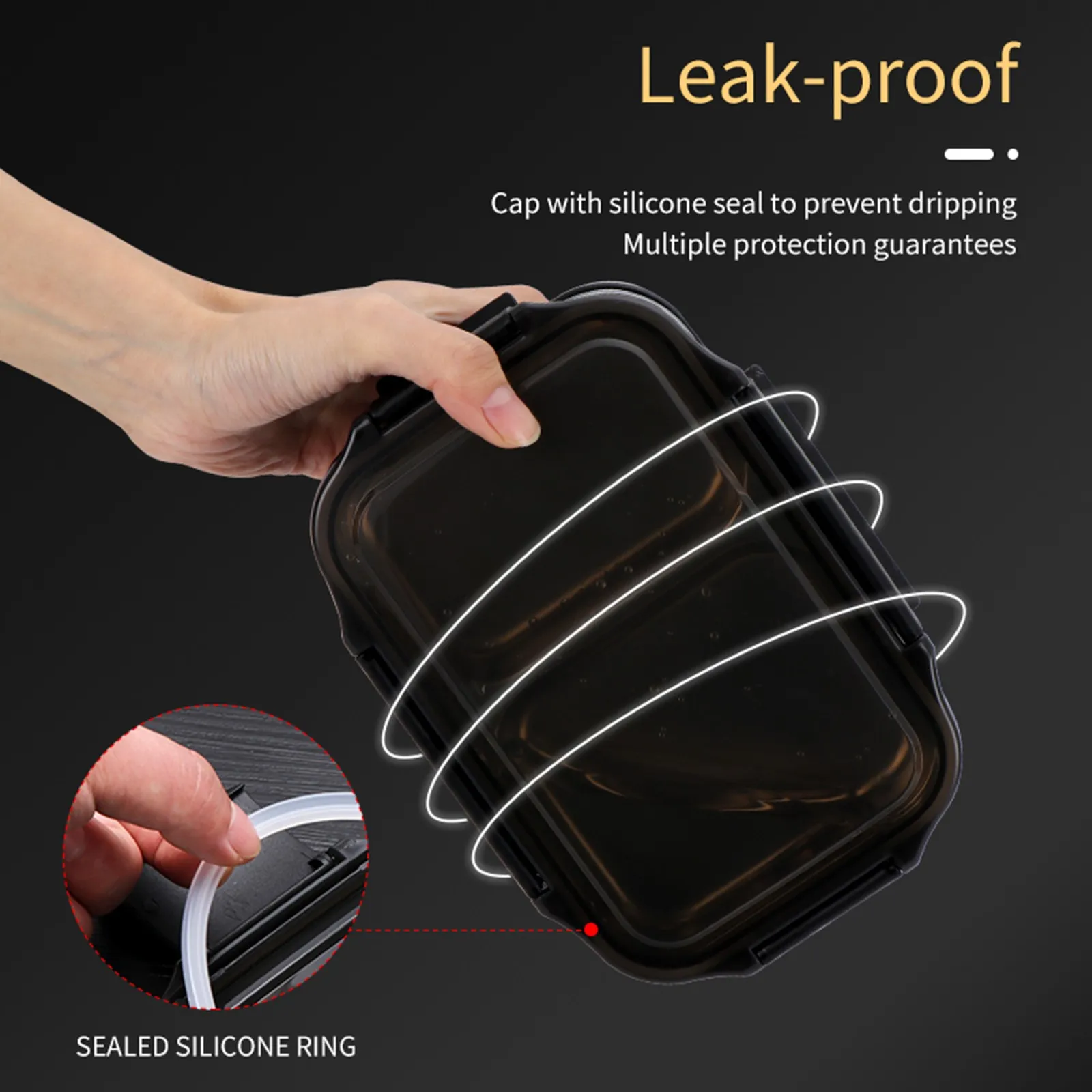 

1000ML Lunchbox Stainless Steel Double-layer With Compartments Bento Boxes Microwave Dinnerware Food Storage Container Lunchbox