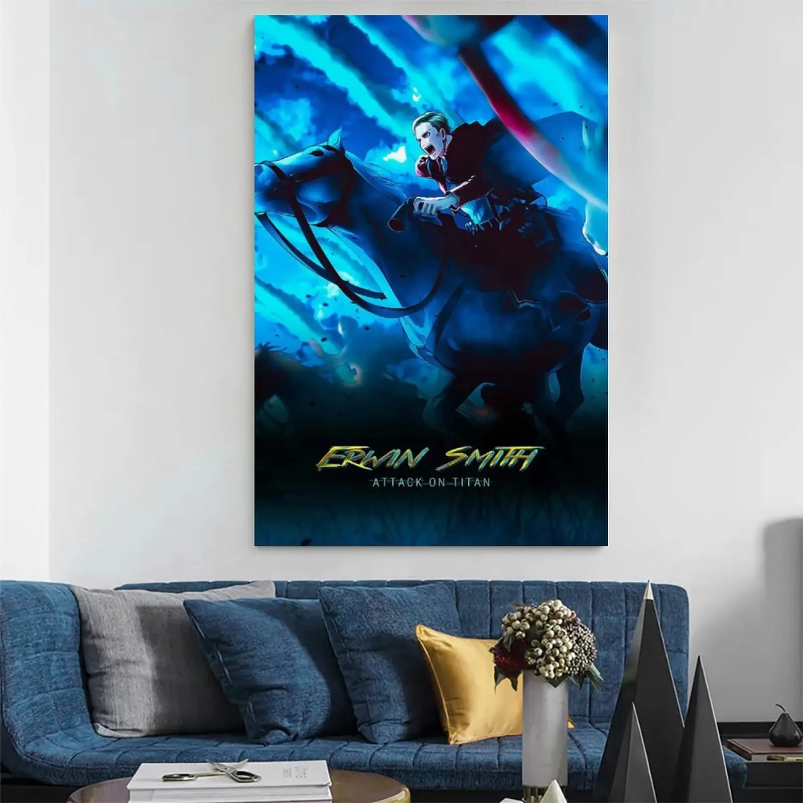 Erwin Smith Аниме Холст постер декоративный для спальни спортивный ландшафт офисный