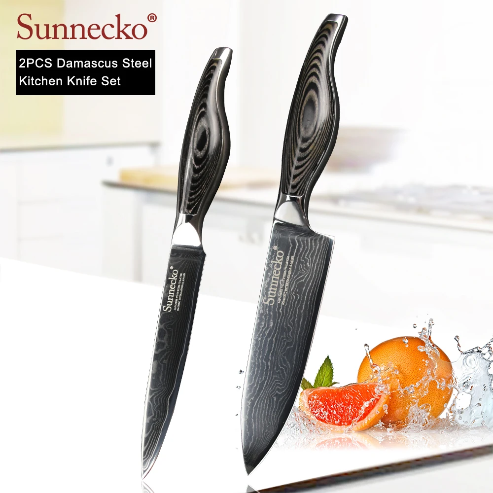 SUNNECKO Premium 6 ''шеф повара 5'' дамасский универсальный нож японский VG10 стальной