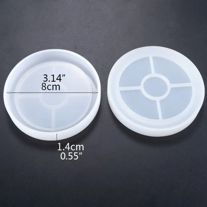 

DIY Coaster Silicone Mold Crystal Epoxy Resin Casting Molds Teacup Mat Mould