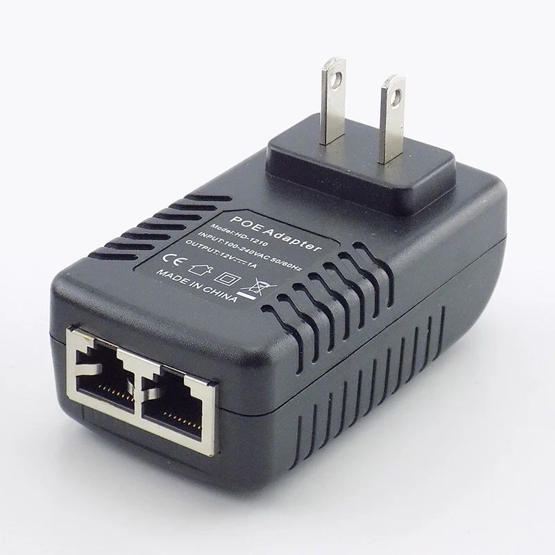 12V 1A POE адаптер форсунка переключатель Питание Беспроводной Ethernet для IP Камера CCTV