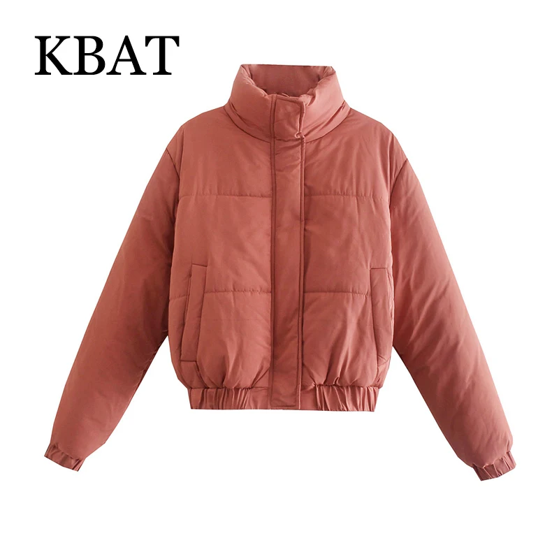 

Модная женская укороченная парка KBAT большого размера, плотное зимнее женское теплое элегантное пальто с карманами, 2021