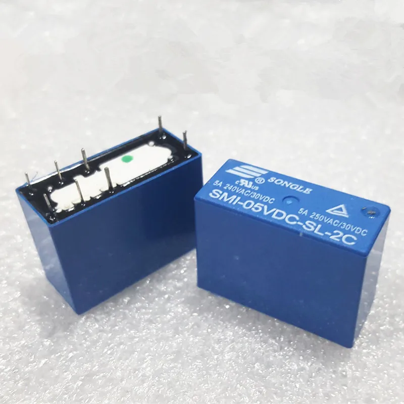 100 шт./лот Мощность реле SMI 05VDC SL 2C 5V 5A 250VAC/30VDC 8pin.|Реле| |