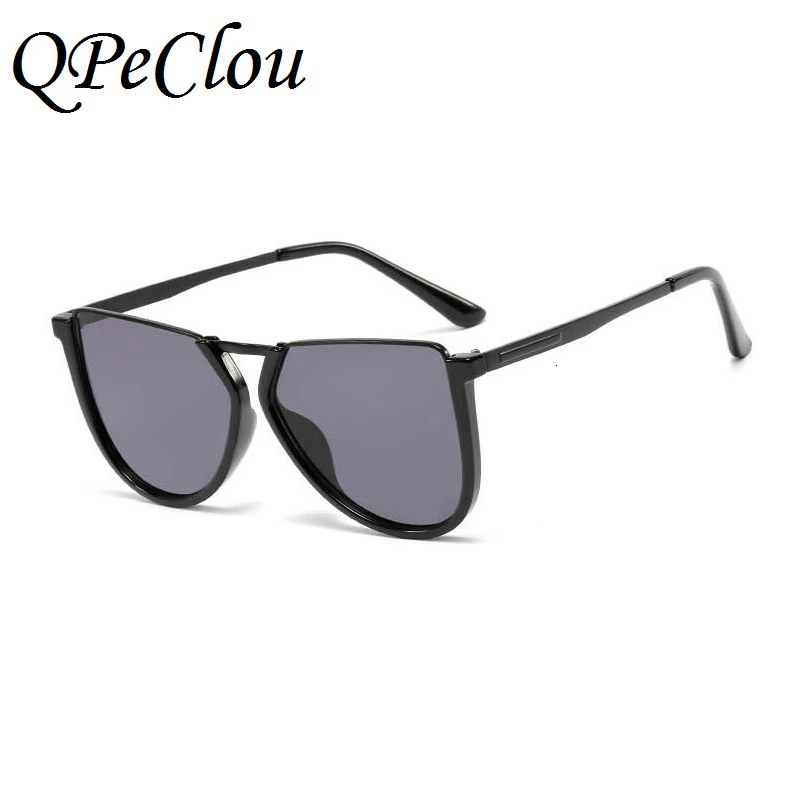

QPeClou 2020 Oversized Sunglasses Men Vintage Metal Irregular Sun Glasses Women Brand Designer Shades For Female Oculos De Sol