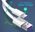 Кабель для быстрой зарядки и передачи данных 5A USB C, белый шнур для быстрой зарядки Huawei P40 P30 Pro P20 Lite Mate 30 20X10