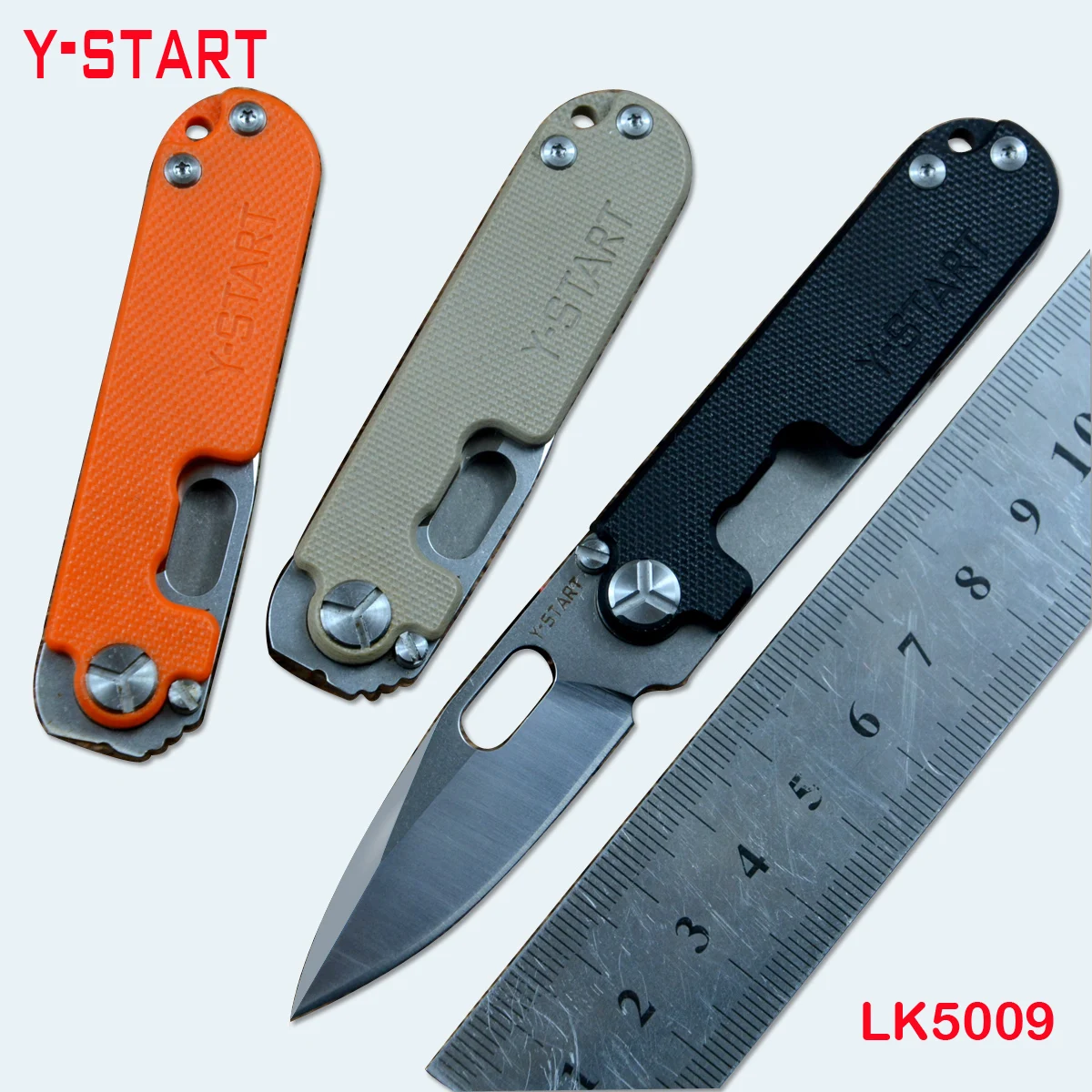 Y START Mini Bean складной карманный нож 440C Лезвие Drop Point G10 титановая ручка для