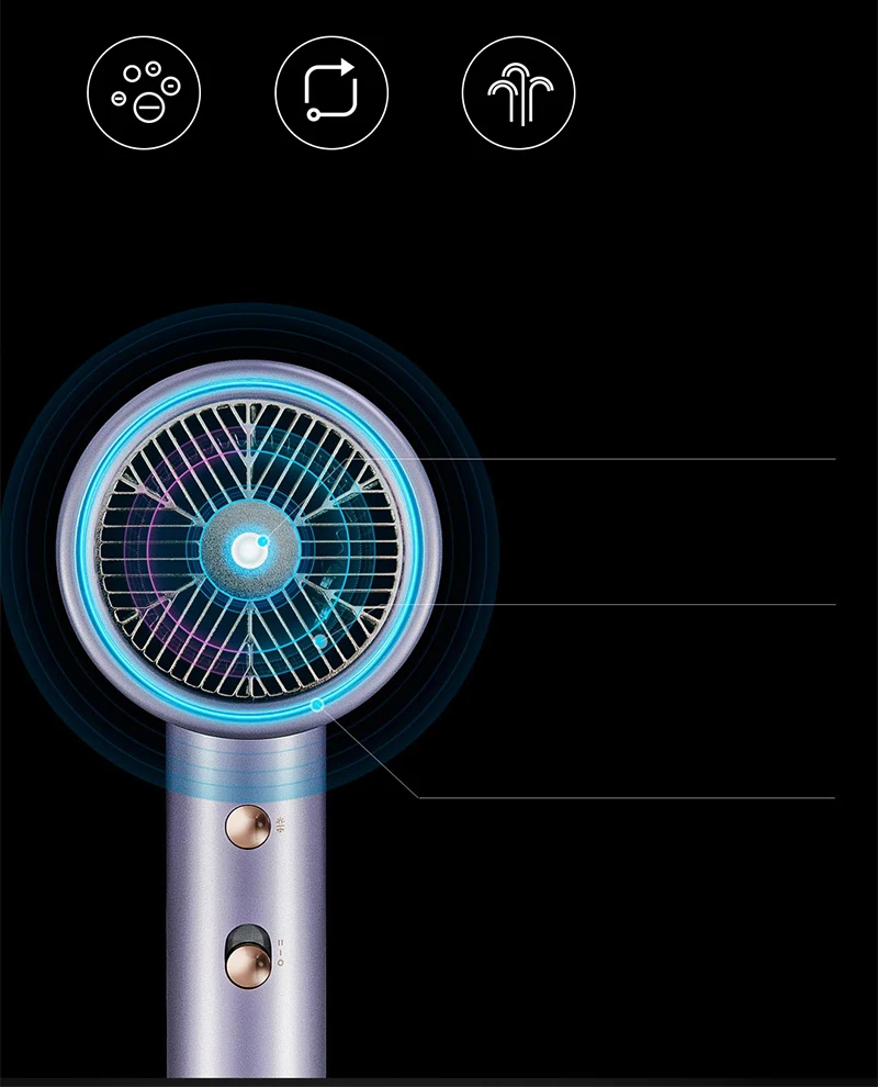 Xiaomi Zhibai водный ионизирующий фен 1800 Вт фен для волос на выходе воздуха анти-горячий инновационный дизайн защиты от перенапряжения