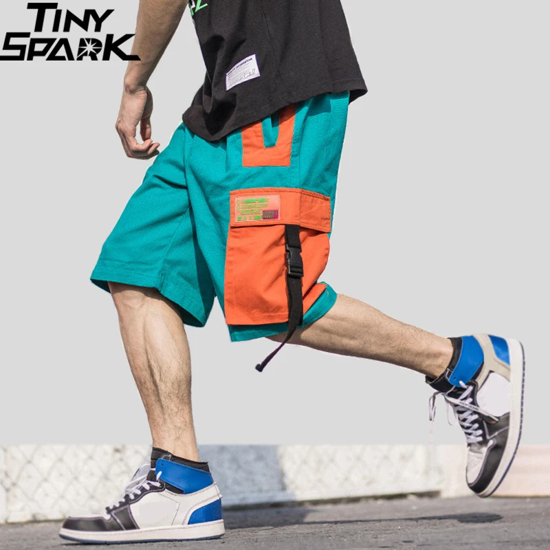 2019 Харадзюку шорты Уличная летняя хип хоп карго с коротким карманом мужские для