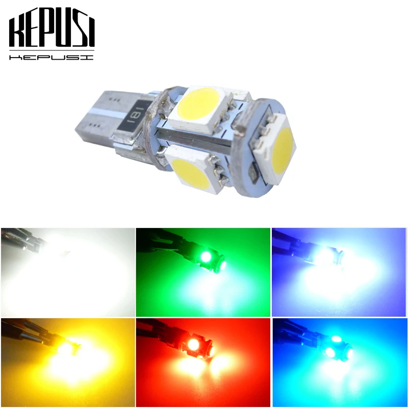 

W5W T10 LED Canbus Light Bulbs for BMW Audi Mercedes Car Interior Reading Parking Lights White Blue Red Yellow Purple No Error