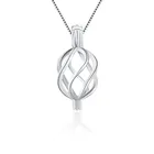 Клетка из серебра 925 пробы с жемчугом CLUCI, 3 шт., кулон, ювелирные изделия, подарок для женщин, модный кулон из серебра 925 пробы с жемчугом SC004SB