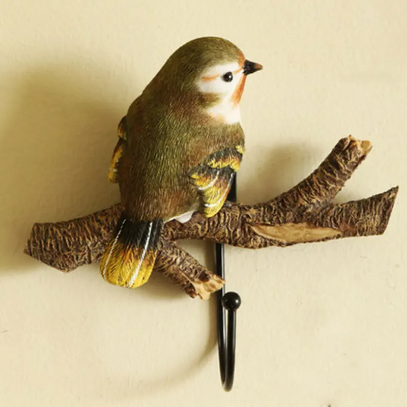 a bird 1 Ключница настенная Креативный рисунок птицы настенное крепление ключница минималистичный домашний крючок для склада зонтик маленькие вещи Органайзер украшение для дома - Цвет: a bird 1
