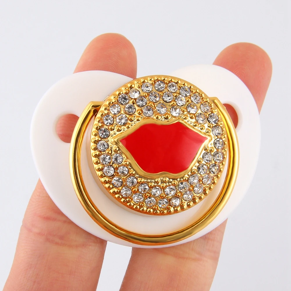 Роскошные Детские Соски Оптом Bling Bling Соска со Стразами Детские Ортодонтические Пустышки Кристалл Соска Соска