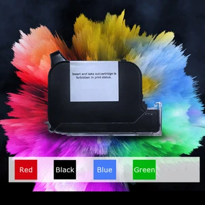 2588 42ml black red blue green ink cartridge quick drying 12 7mm print height universal for handheld inkjet printer free global shipping