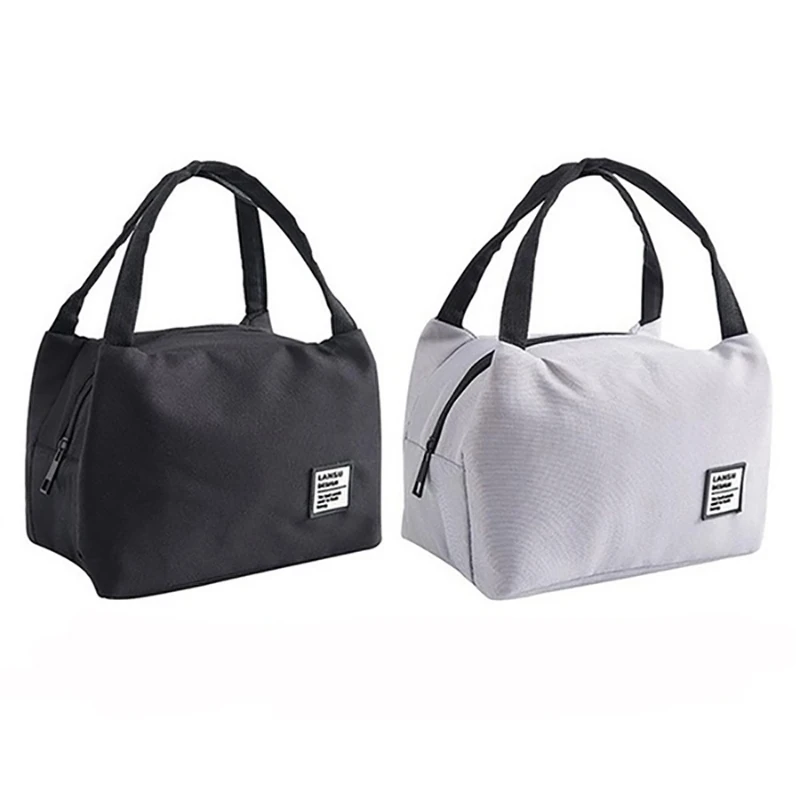 

Sale 2021 Lunch Bags Portable Lunch Box Large Large Capacity Picnic Bags Insulation Box Solid Color Food Case Food Handbags