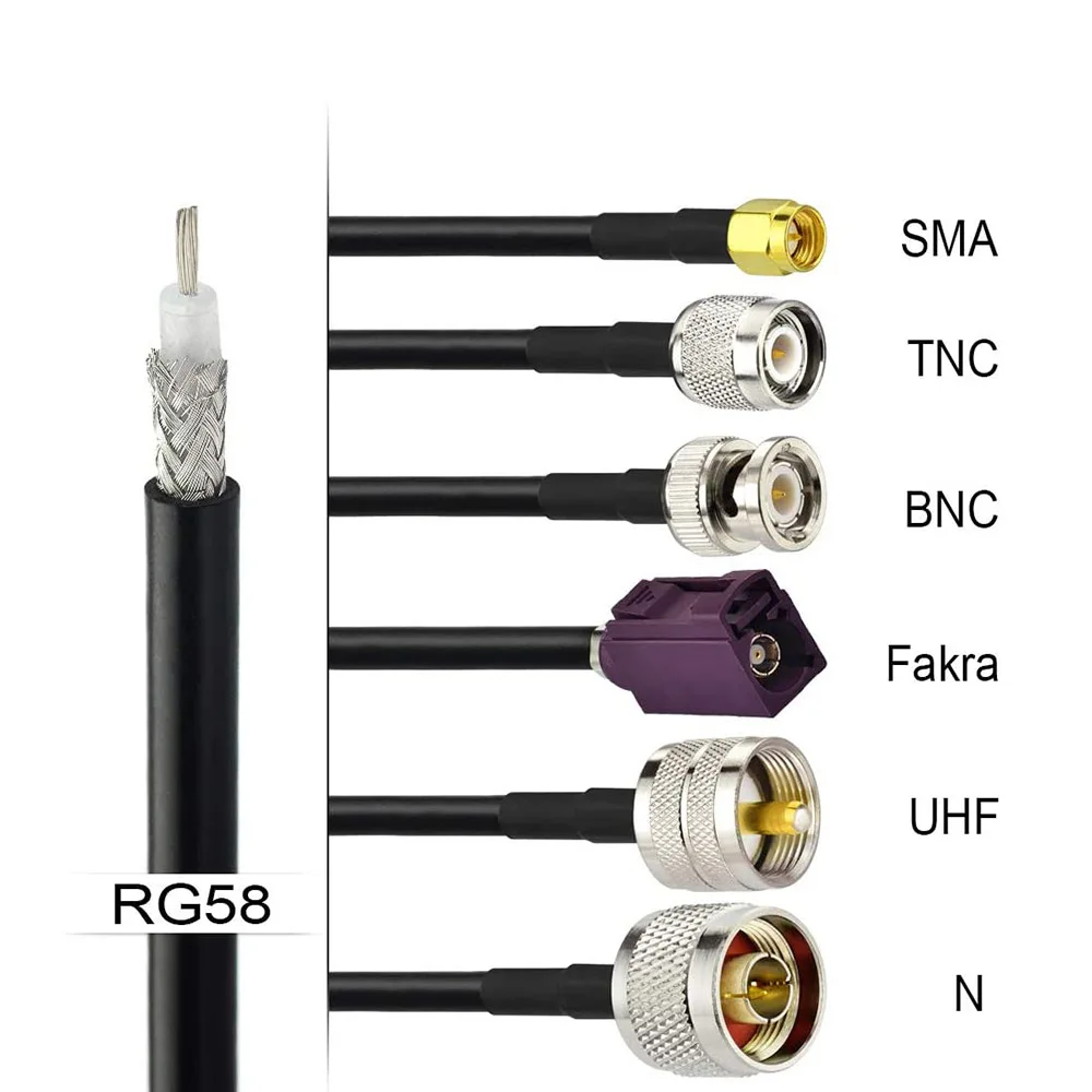 Eightwood RG Series MIL-C-17 RG58 RF коаксиальный кабель 50 футов (15 24 метра)