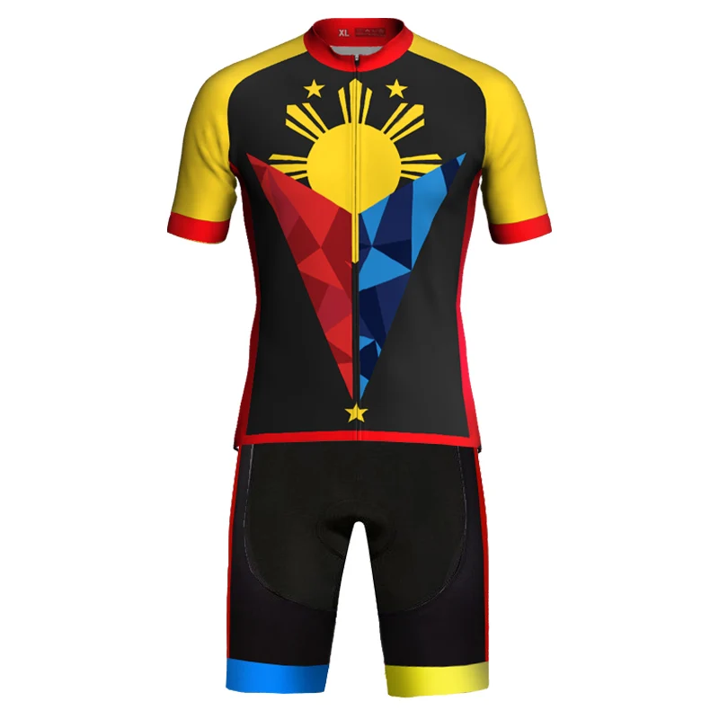

Philippines Cycling Jersey Set Summer Short Sleeve Maillot Bib MTB Bicycle Ciclismo Mountain Road Sport Wear Shirt Clothing Suit