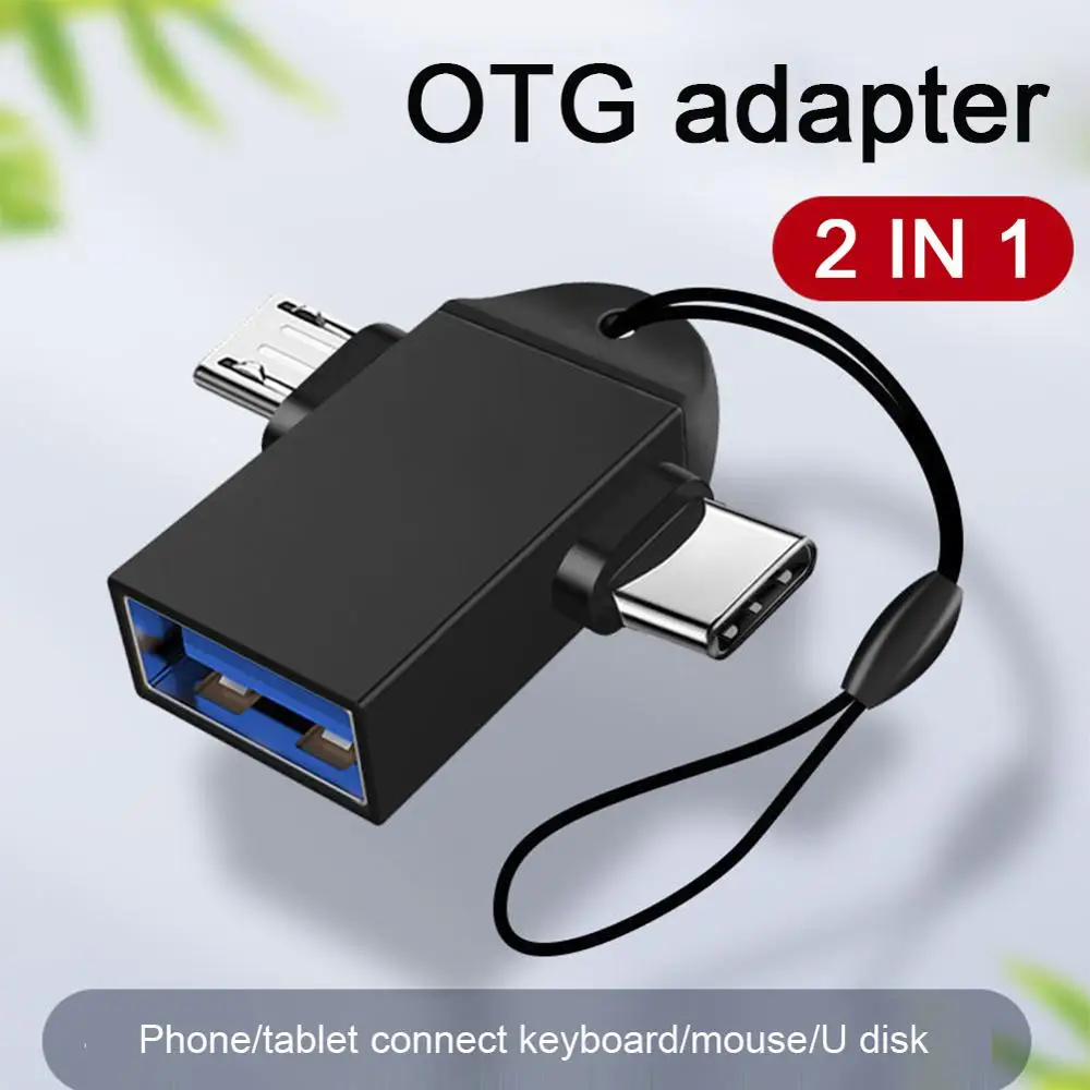 Адаптер 2 в 1 Type C Micro USB OTG для Android Huawei 3 преобразователи передачи данных планшета