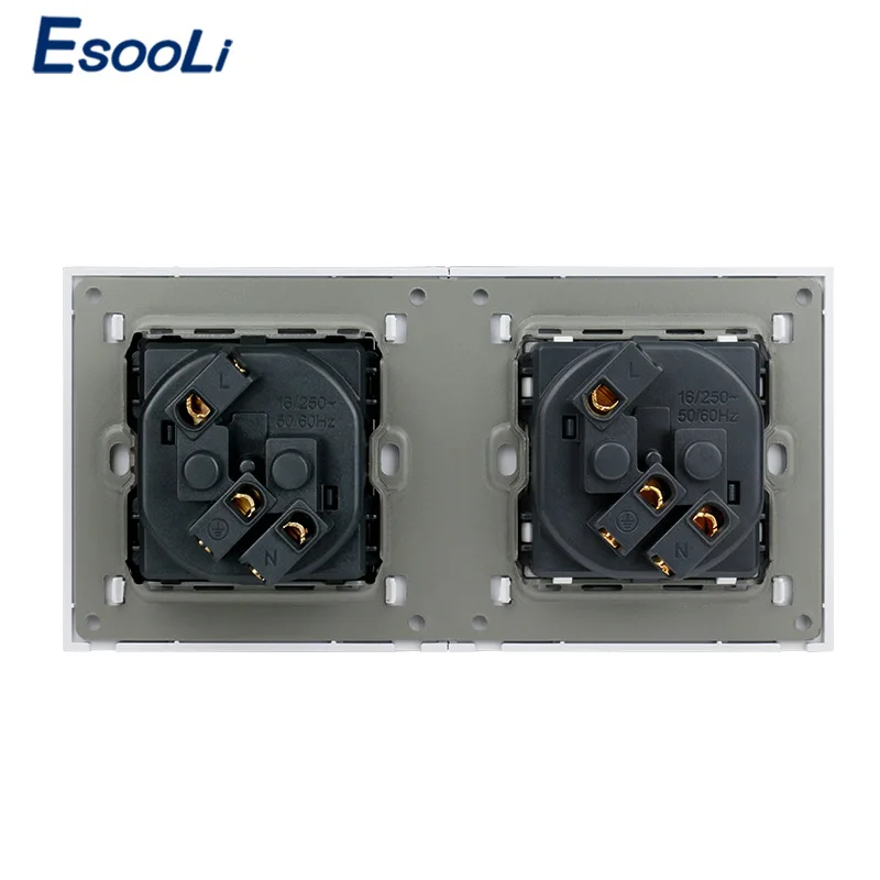 Французская стандартная электрическая розетка Esooli двухсторонняя экспортная