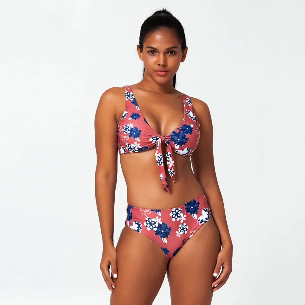 CHAMSGEND Модный Купальник женский жилет черно-белый купальник бикини с принтом