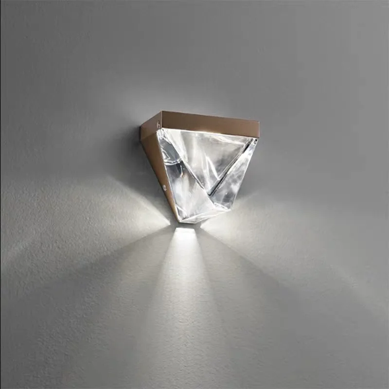 Biewalk Modern Minimalist LED Luxury Crystal Wall Lamp Is Suitable For Hallway Entrance Bedroom Headbed Background Lamp