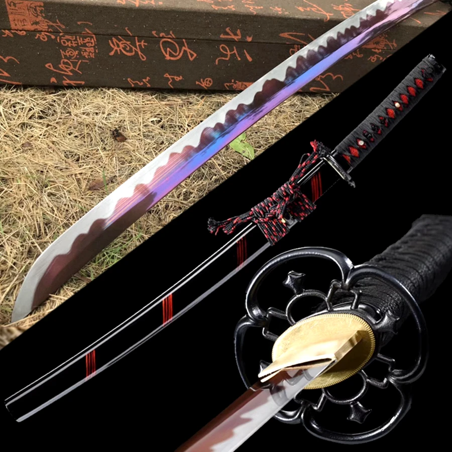 Самурайский дао меч ручной работы готовый к боевой работе полный Танг 1095