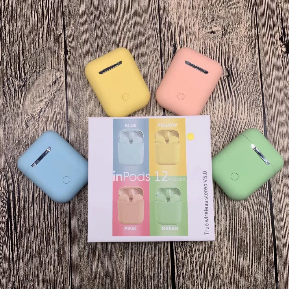 I12 TWS Беспроводные Bluetooth 5,0 наушники HIFI головные уборы inpods 12 всплывающие сенсорные спортивные наушники для всех смартфонов гарнитура