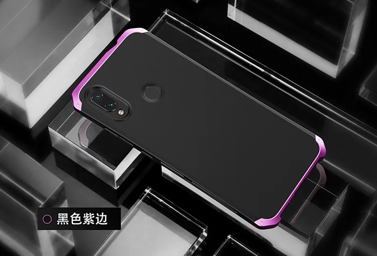 Текстурированная анти-осенняя Металлическая Рамка PC задняя для Redmi Note 7 5 Note7 Global алюминиевый сплав бампер чехол Note 6 Pro крышка с подарком