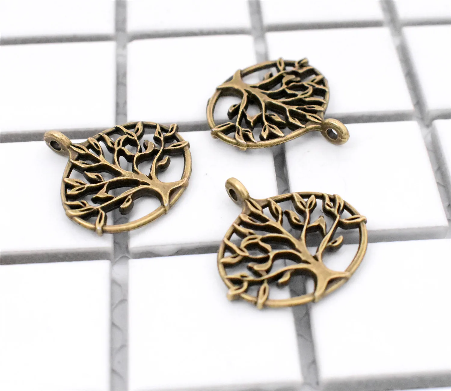 NEW 10pcs/Lot 27x26mm Four Colors Plated Tree Charms Pendant DIY Handmade Jewelry Accessories | Украшения и аксессуары