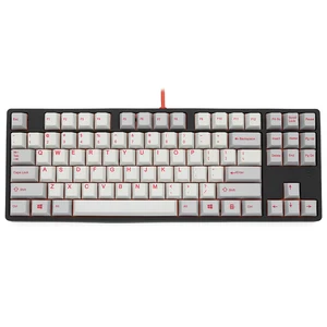 139 cherry profile red font dye sub keycap set thick pbt plastic keyboard gh60 xd60 xd84 cospad tada68 rs96 zz96 87 104 fc660 free global shipping