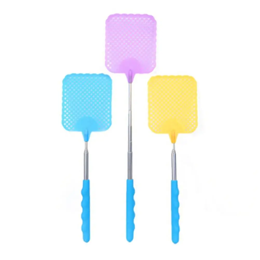 

Long Rod Fly Swatter Retractable Square Head Mosquito Killer Metal Long Handle Fly Mosquito Swatter Home Kitchen Fly Swatter