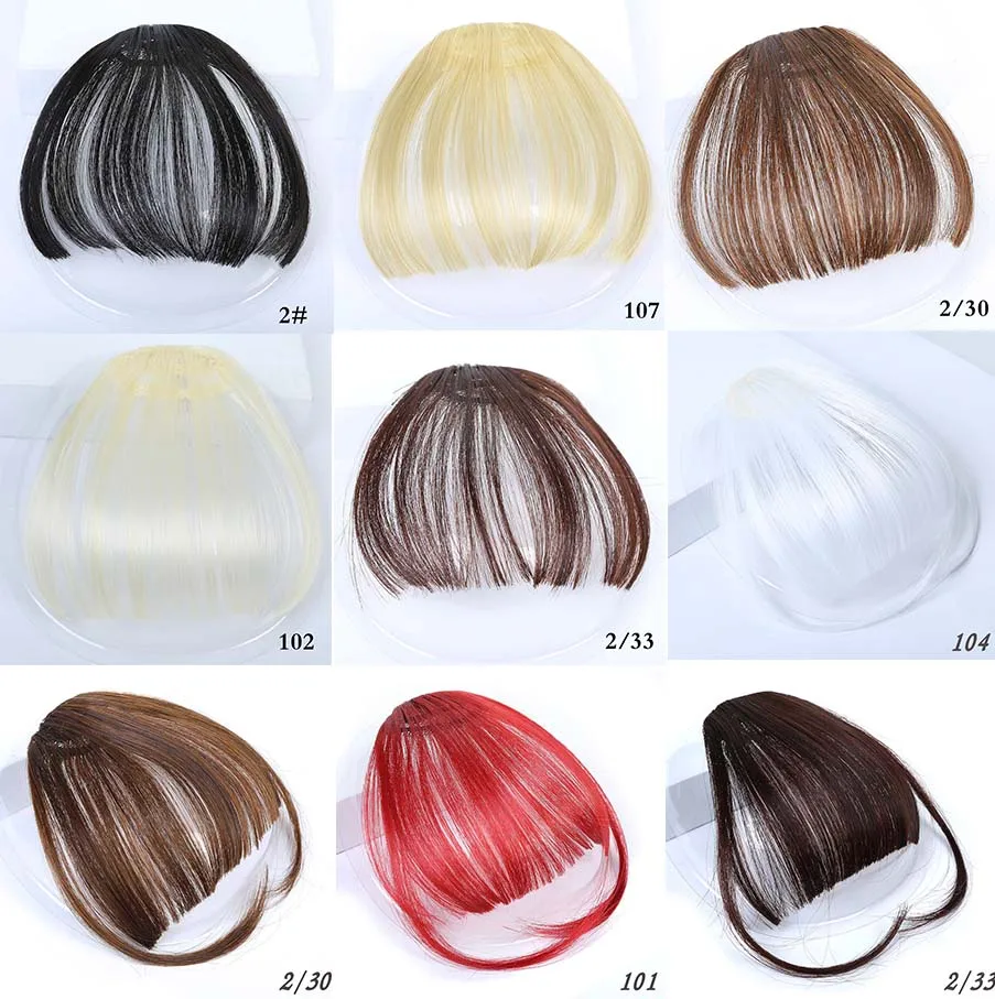 AOOSOO челка с зажимом спереди аккуратная Женская для наращивания волос | Шиньоны и