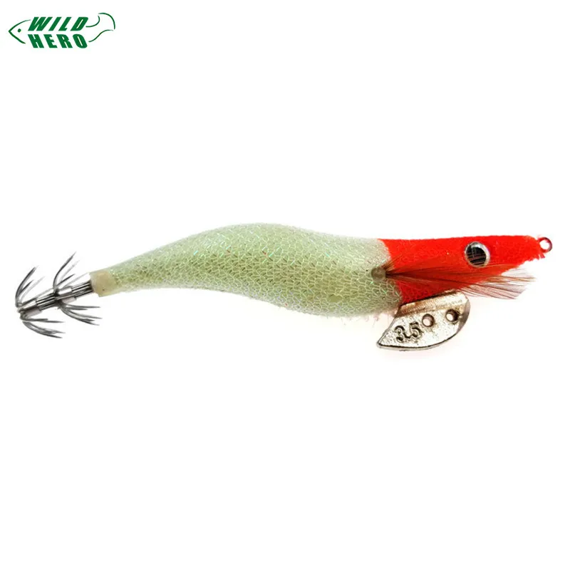 Wildhero 1 предмет черно-белая деревянная креветка приманка кальмара блесна