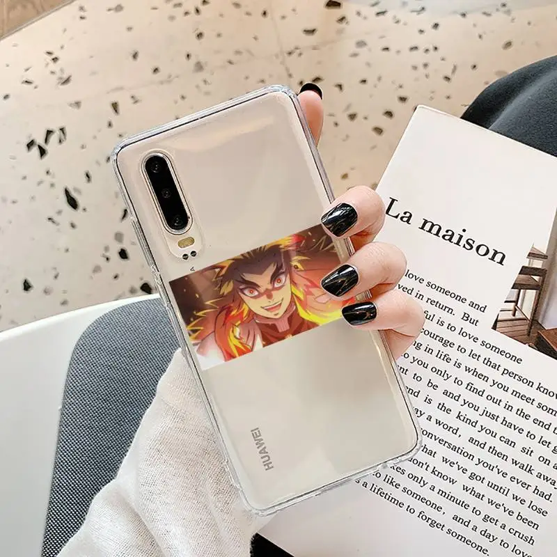 

Demon Slayer Cute anime Phone Case Transparent for Samsung A71 S9 10 20 HUAWEI p30 40 honor 10i 8x xiaomi note 8 Pro 10t 11